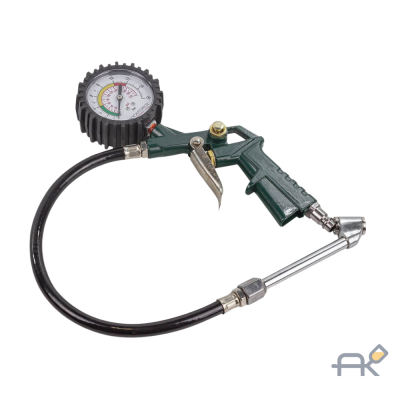 Пистолет для подкачки шин с аналоговым манометром и шлангом (0-16Bar). в блистере RF-TG04 